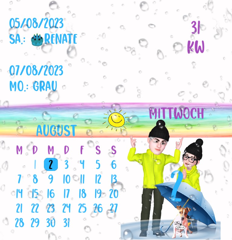 Kalender Regenbogen Schiettwetter 