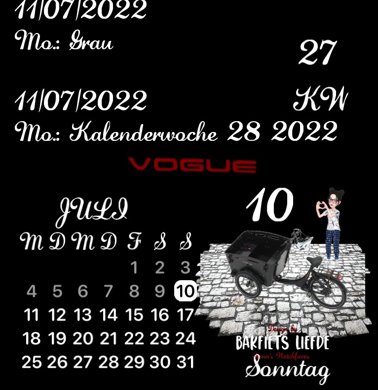 Kalender Werbe Bakfiets black 