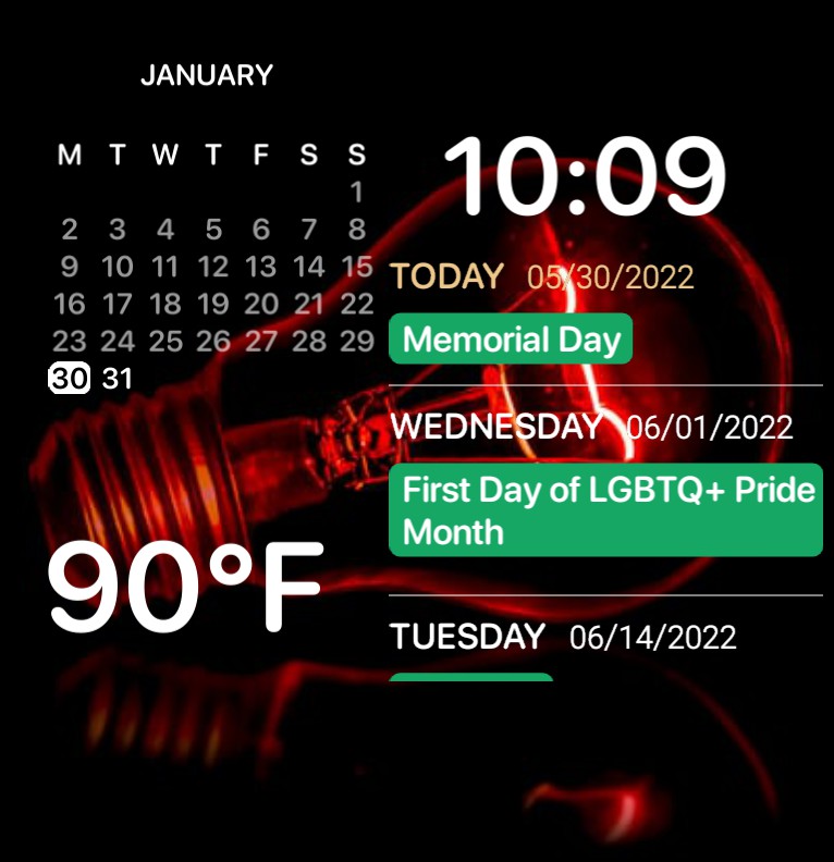 red widget 
