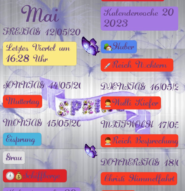 Termine Spring lila 