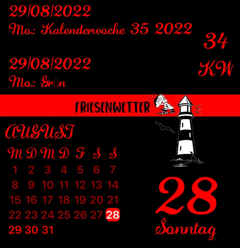 Kalender Friesenwetter 