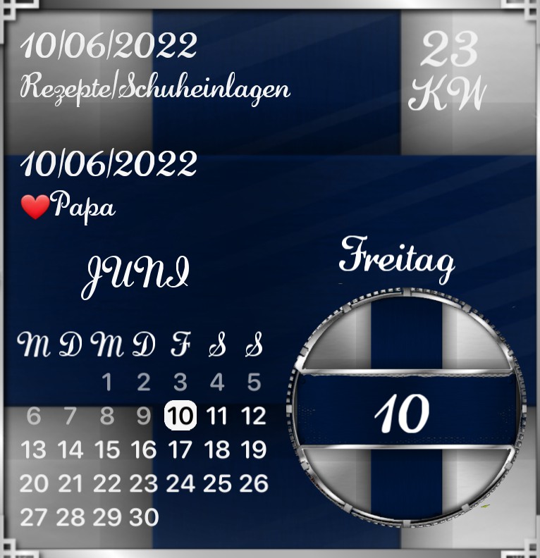 Kalender Swiss Made blau 