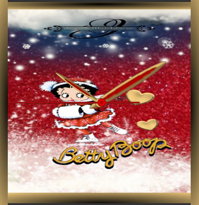 Clock Betty boop Winter 