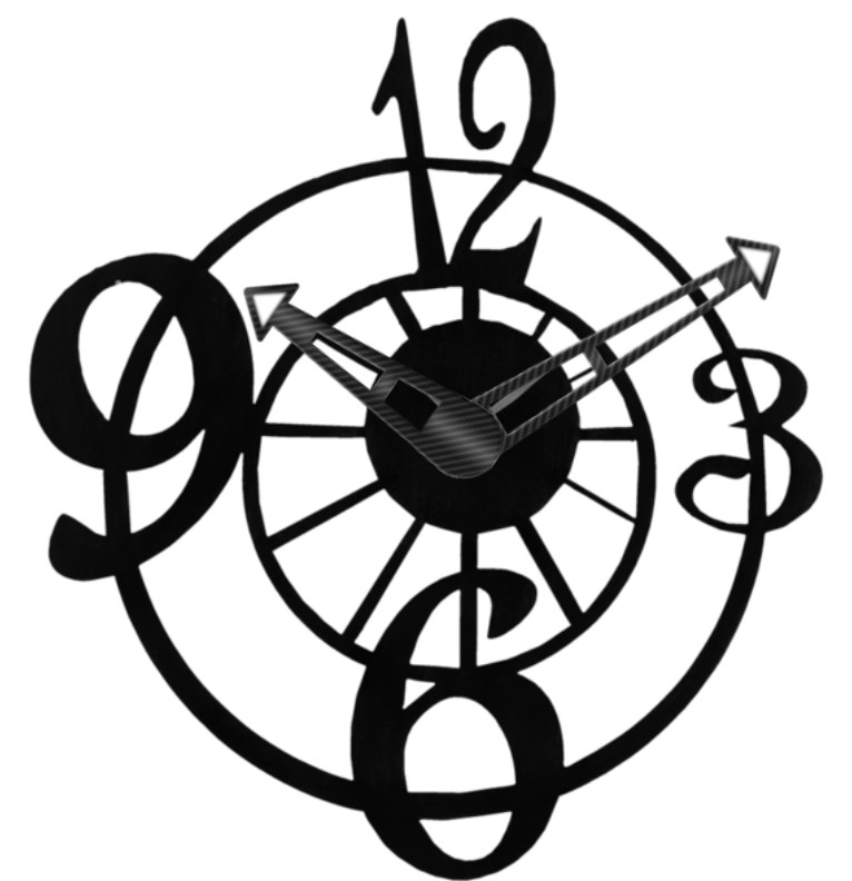 Clock Black and White +