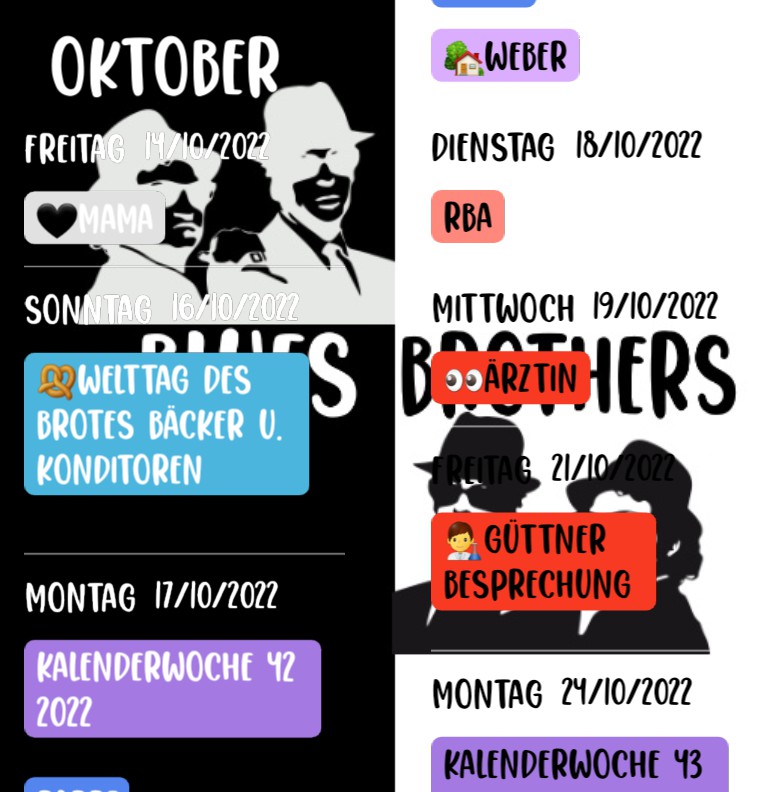 Agenda Blues Brothers 1