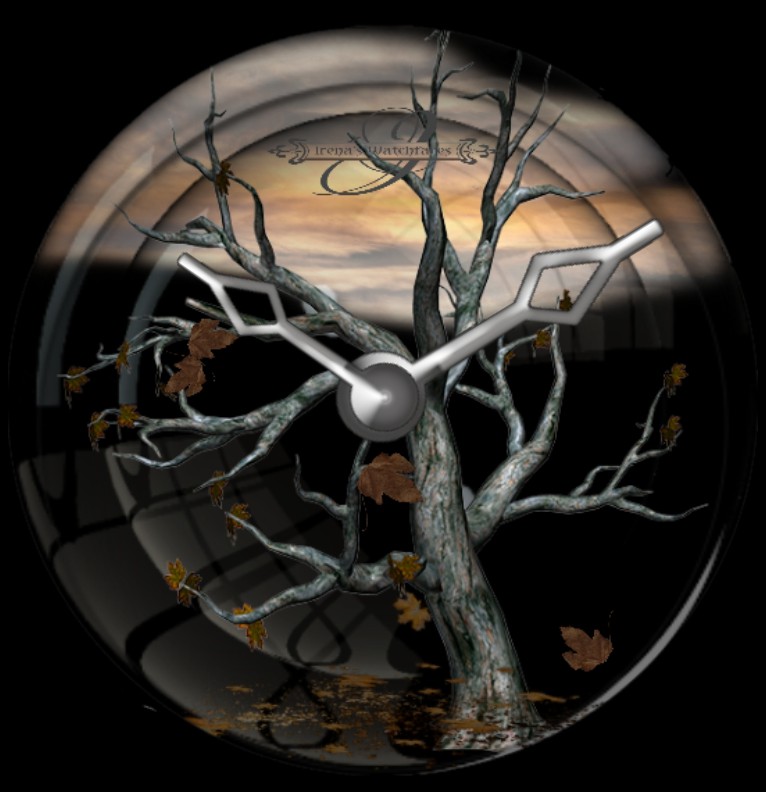 Clock Autumn Tree 