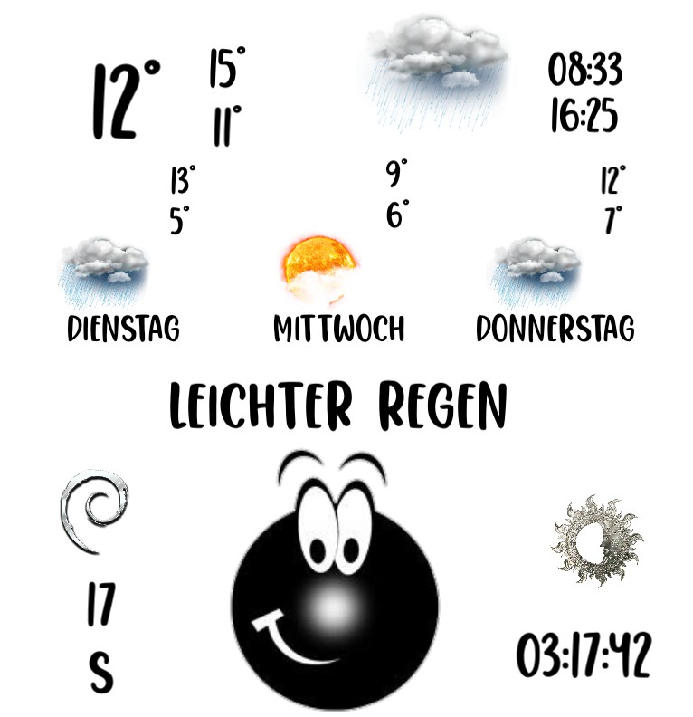 Wetter Black Smiley 