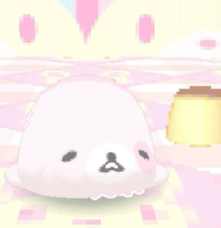 silly pink seal CUTECORE.