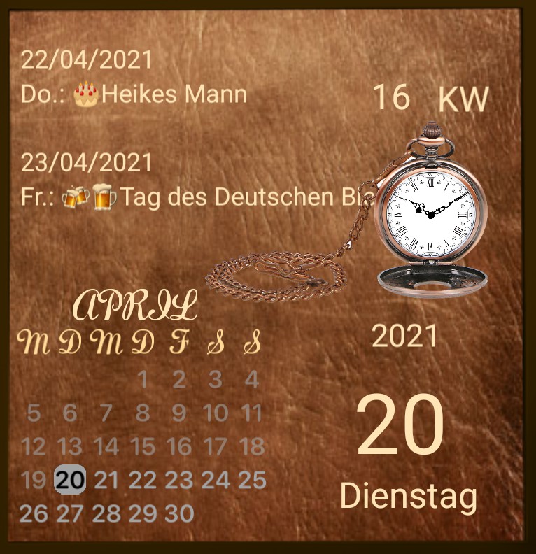 Kalender Leder Magie