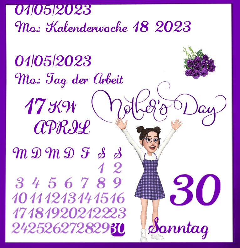 Kalender  Motherday 