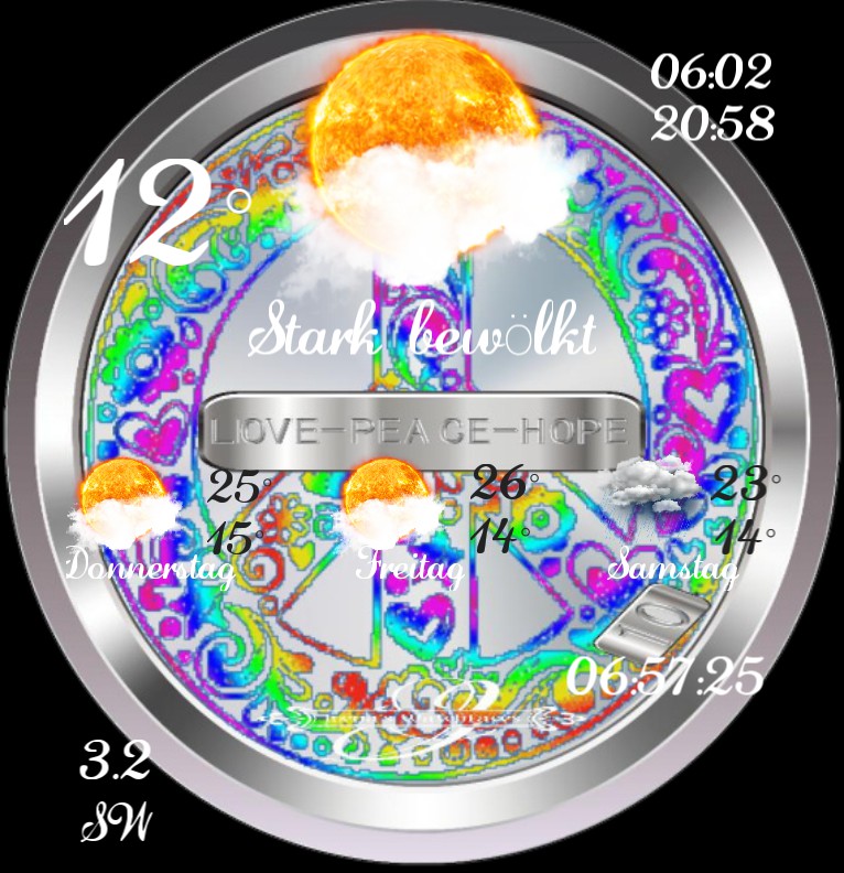 Widget Wetter Love Peace Hope 2