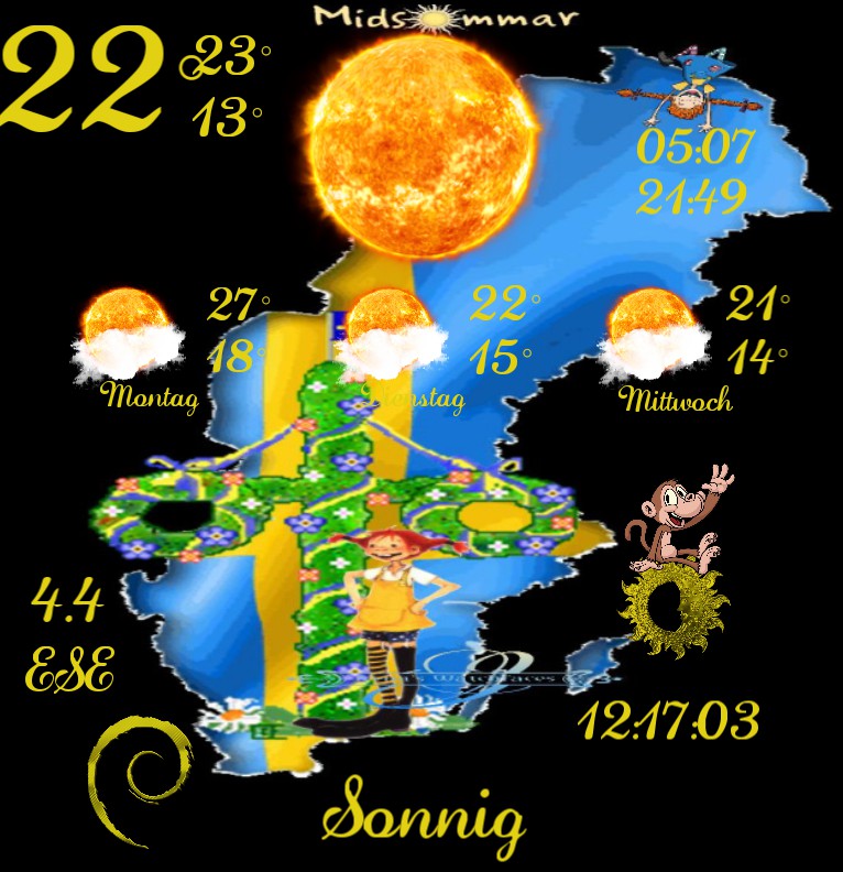 Widget Wetter Midsommar Schweden 