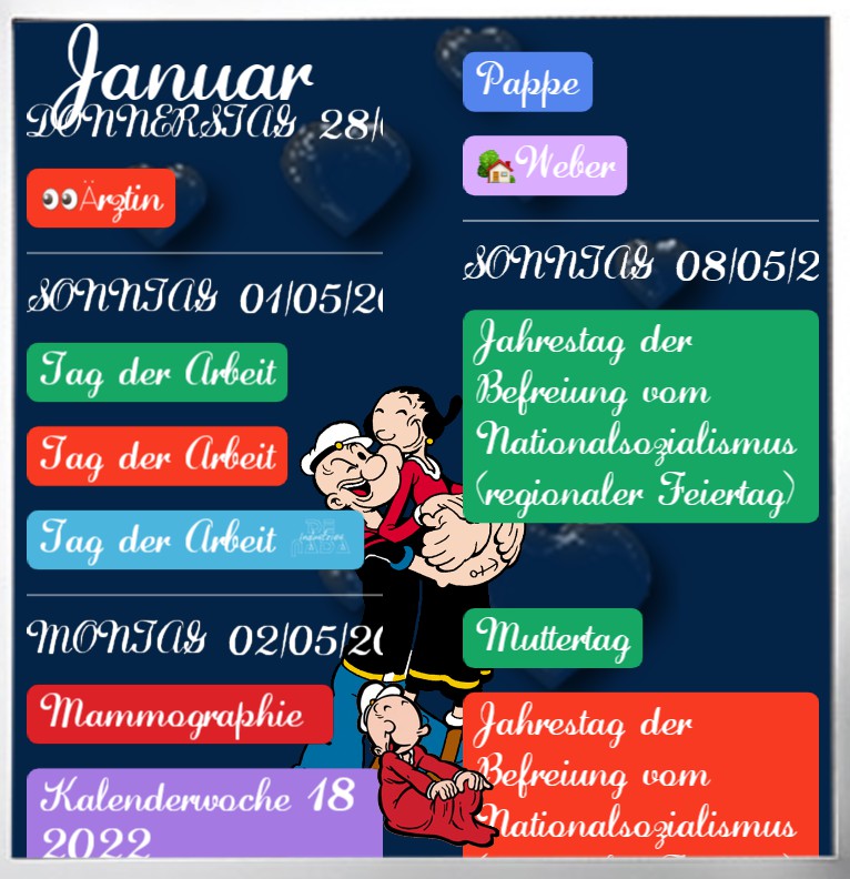Termine Popeye Familie 