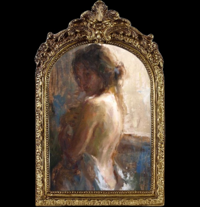 transparent framed painting