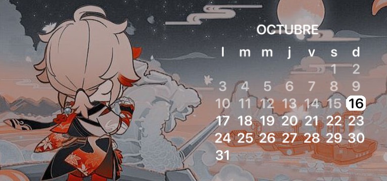 kazuha calendario