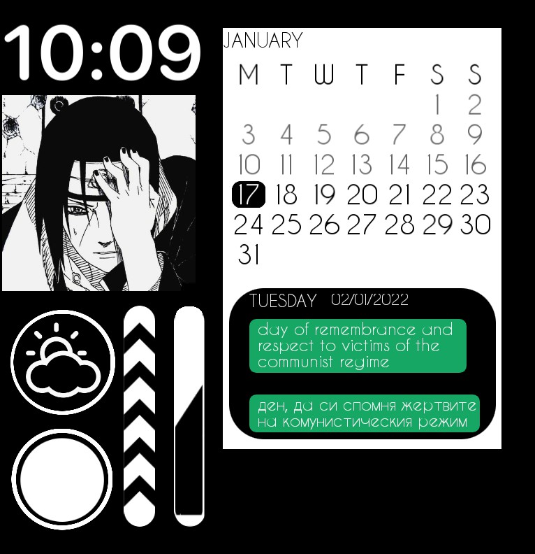 Itachi Black and white theme