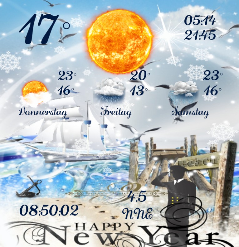 Widget Wetter Kuestenkind 20 Silvester New Year Tag