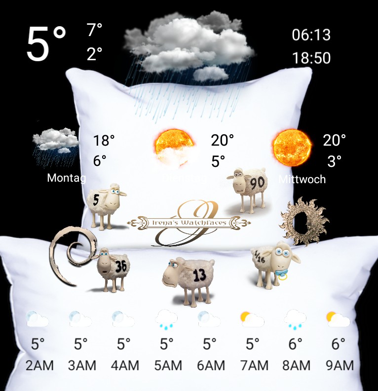 Widget Wetter Mond gute Nacht