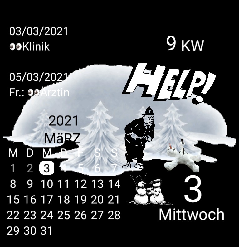 Kalender gross Serie Snowman 