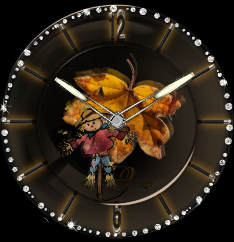 Clock  Privat Herbst Dim dunkel