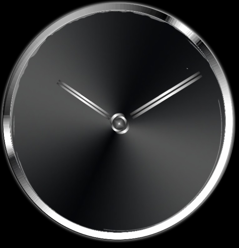 Clock Black and White  