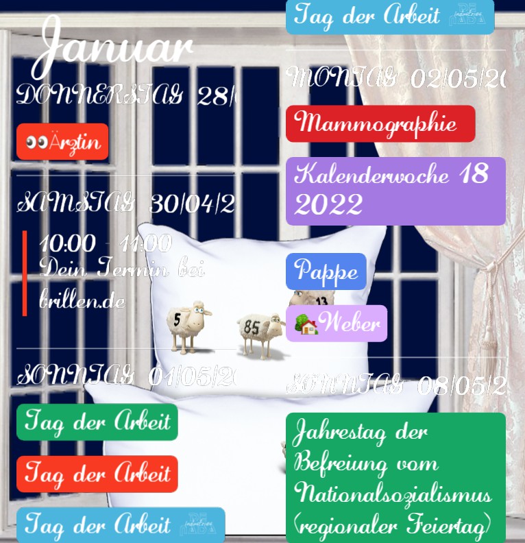 Termine Schlafzimmer 