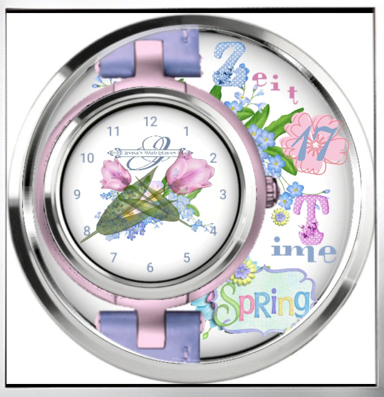 Clock  Spring Time Tulpe Watch in Watch  