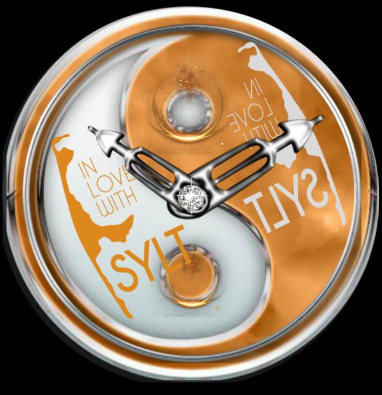 Clock Sylter Yin Yang  