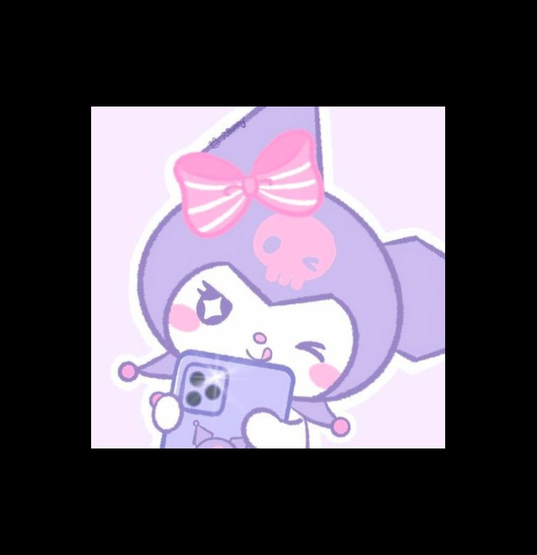 kuromi mirror selfie_