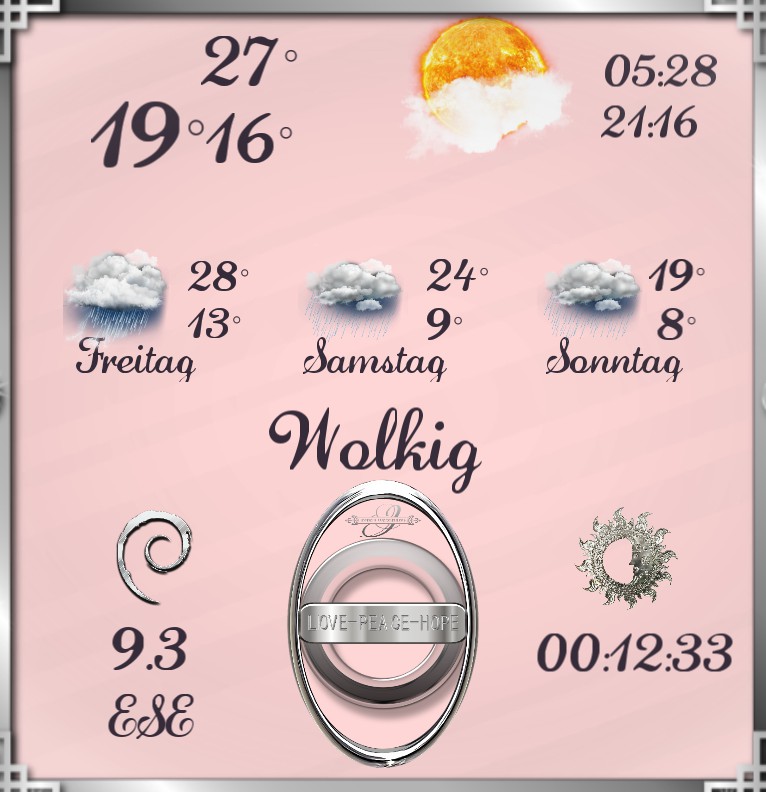Wetter Love Peace H 