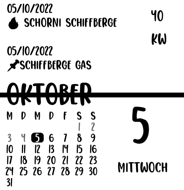 Kalender Flip Clock Extra 