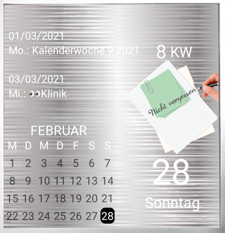 Kalender gross Serie Rezept