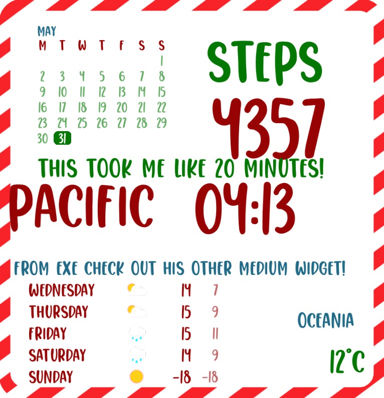 mega detailed widget