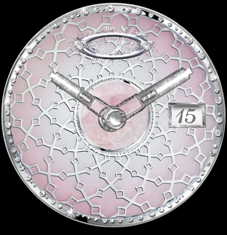 Clock Lady in Pink 