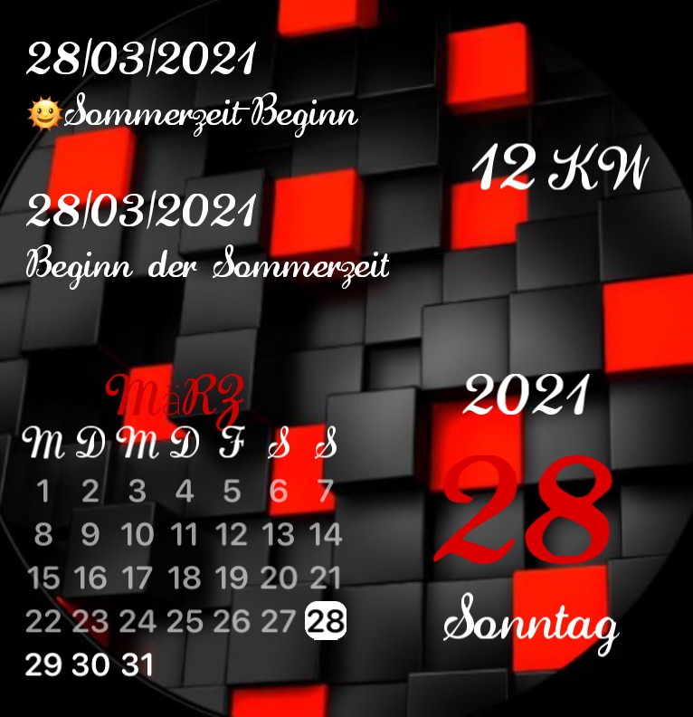 Kalender Red Black