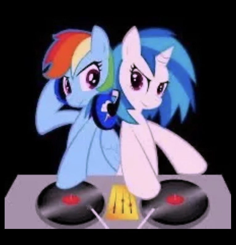 rainbow dash and vinyl 2010s nostalgia photo widget