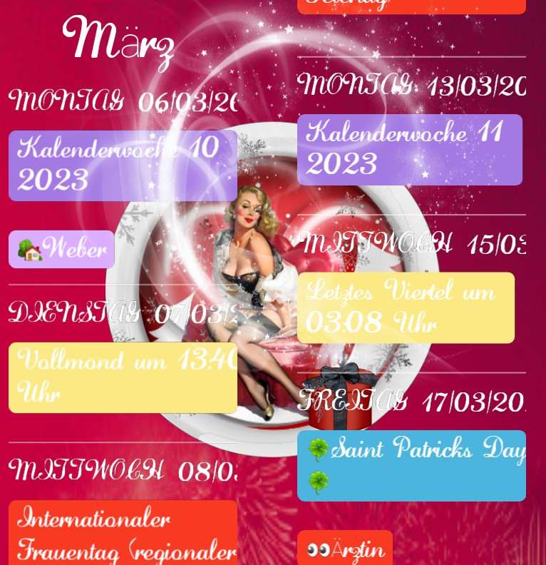  Termine Christmas Pin Up 