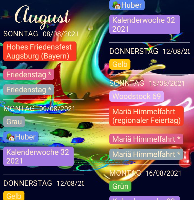 Termine Farbenmeer 