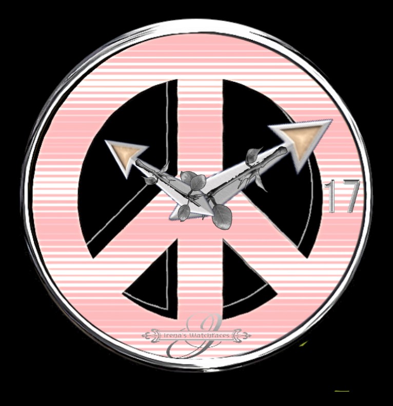 Clock Peace BlackRosa 