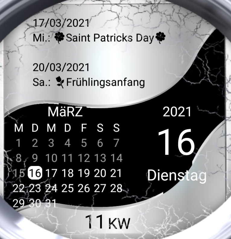 Kalender gross Serie Welle Spieluhr