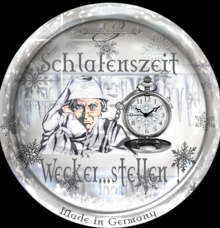 Clock Wintertextur Wecker  Copy