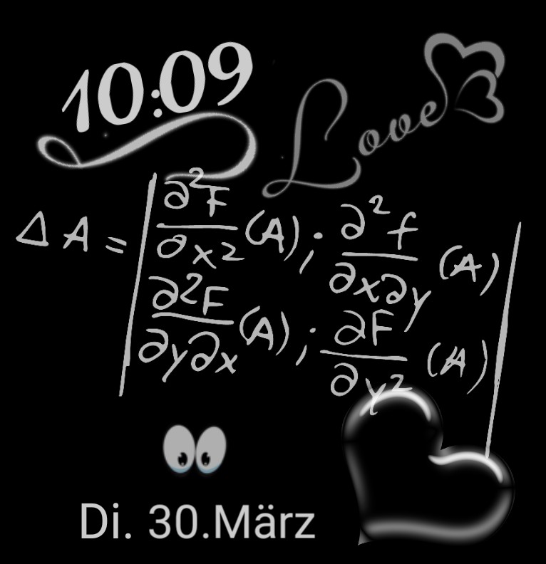 Clock Kreidetafel  1 klar