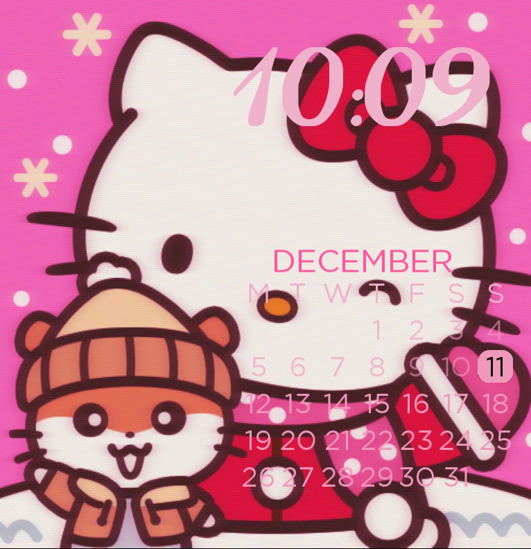 Hello Kitty winter widget
