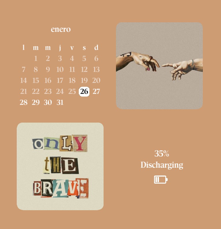 Calendary, battery level & tap action of YouTube and Google Play  Copy