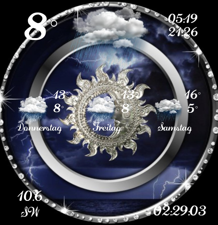 Widget Wetter Diamanten Mond
