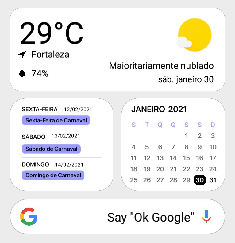 Search Bar Google + Weather
