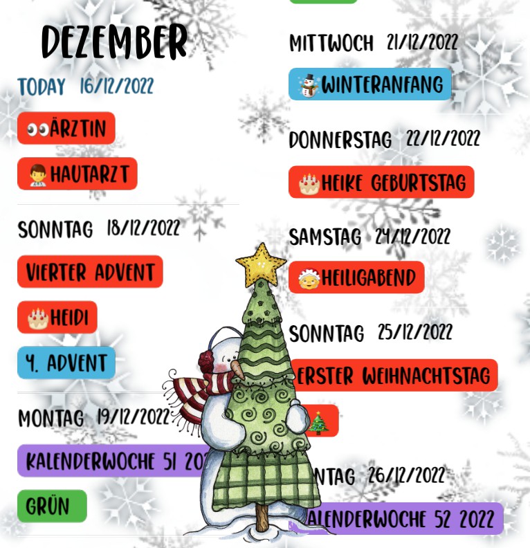  Termine Snowman 1