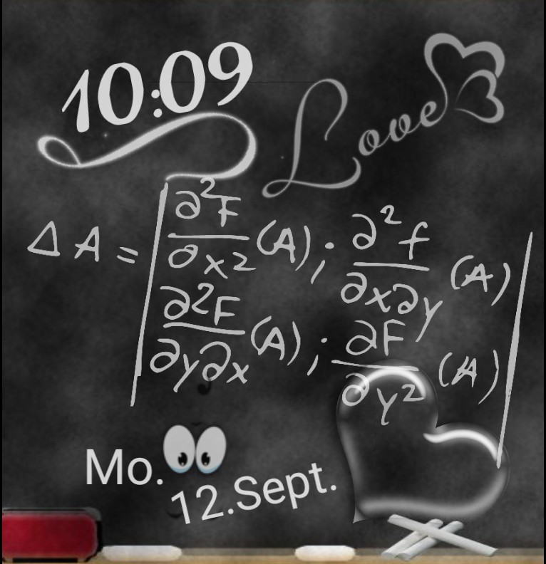 Clock Kreidetafel 