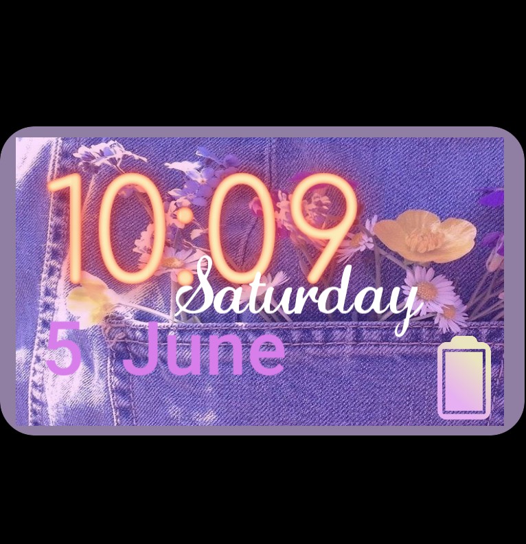 home screen flower, no weather 