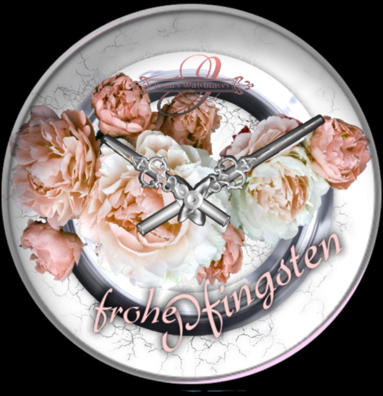 Clock Pfingstrosen 